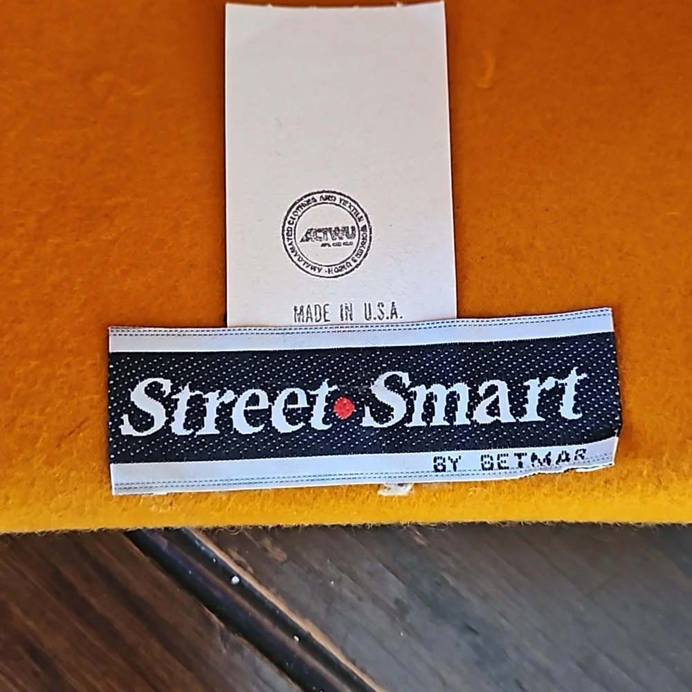 GOLD BLACK ZIPPER HAT Street‎ Smart BY BETMAR Made in USA